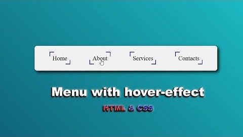 Как создать горизонтальное меню с hover effect HTML and CSS || Navigation menu HTML & CSS only