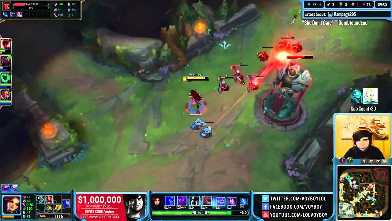 Voyboy as Katarina   League Of Legends VoyboyGuide Voyboy Gameplay 18 Kill