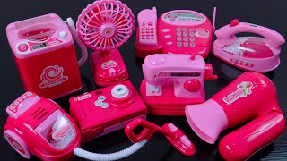 6 Minutes Satisfying with Unboxing 8 Pink Mini Appliances | ASMR No Talking