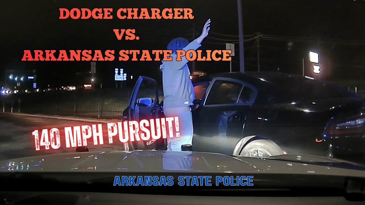 HIGH SPEED PURSUIT! Dodge Charger vs. Arkansas State Police at 140 MPH ...