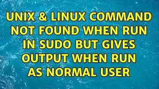 Unix & Linux: Command not found when run in sudo but gives output when run as normal user