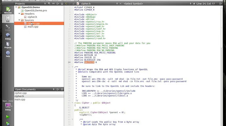 C++ Qt 153  - OpenSSL Working with AES