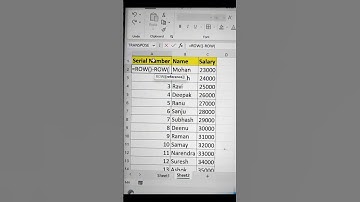 How to create automatically update serial number in Excel #excel #exceltutorial #treanding