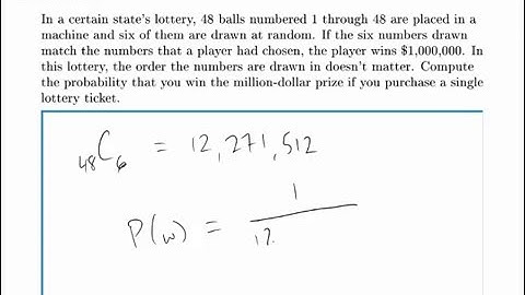 Probability Example: Probability with Combinations (Lottery)