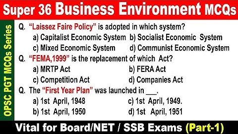 Super MCQs over de zakelijke omgeving #pgtcommerce #bba #bcom #mba #mcom #nta