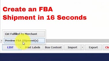 Create an FBA Shipment in 16 Seconds