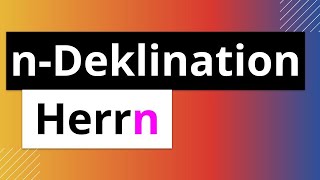 n-Deklination | Deutsche Grammatik A2 | German Grammar A2