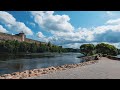 Narva, Castle, Riverside, Estonian(EU)-Russian Border. Linnus, Promenaad. Нарва, Замок, Променад. 4K