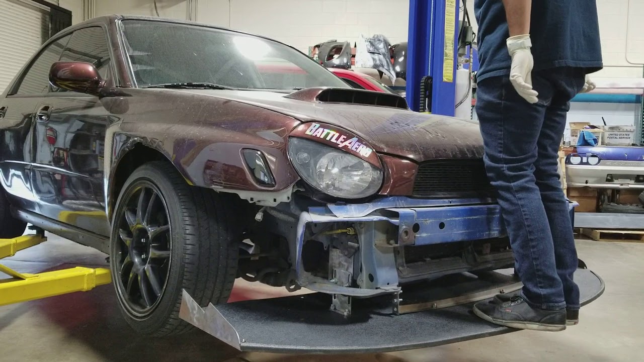 Battle Aero Prototype Subaru WRX GD Chassis Mount Splitter YouTube