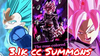 3.1k CC SUMMONING FOR ROSÈ GOKU BLACK!! || Dragon ball legends