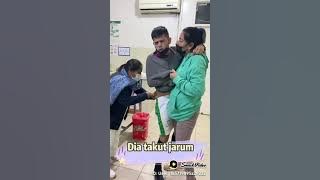 laki2 baru takut suntik sih..🤣🤣🤣