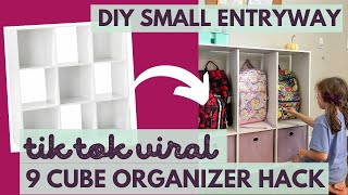 Small Entryway Makeover | Small Entryway Storage Ideas | Small Space Organization Hack | Frugal DIY