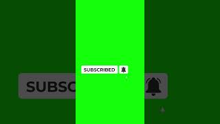 Subscribe button green screen with sound