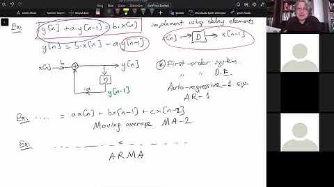 Signals&Systems week-4-3&4 DT linear difference equations, Block diagrams with delay elements