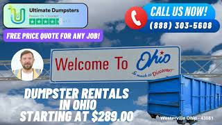 Westerville Ohio - Same Day Dumpster Rentals Starting $289