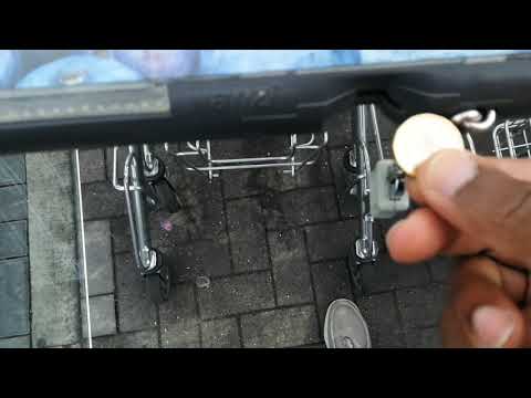 How to unlock shopping trolley without pound coin