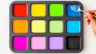 Satisfying Color Mixing Magic: 5 Paints → 45 Beautiful Colors!