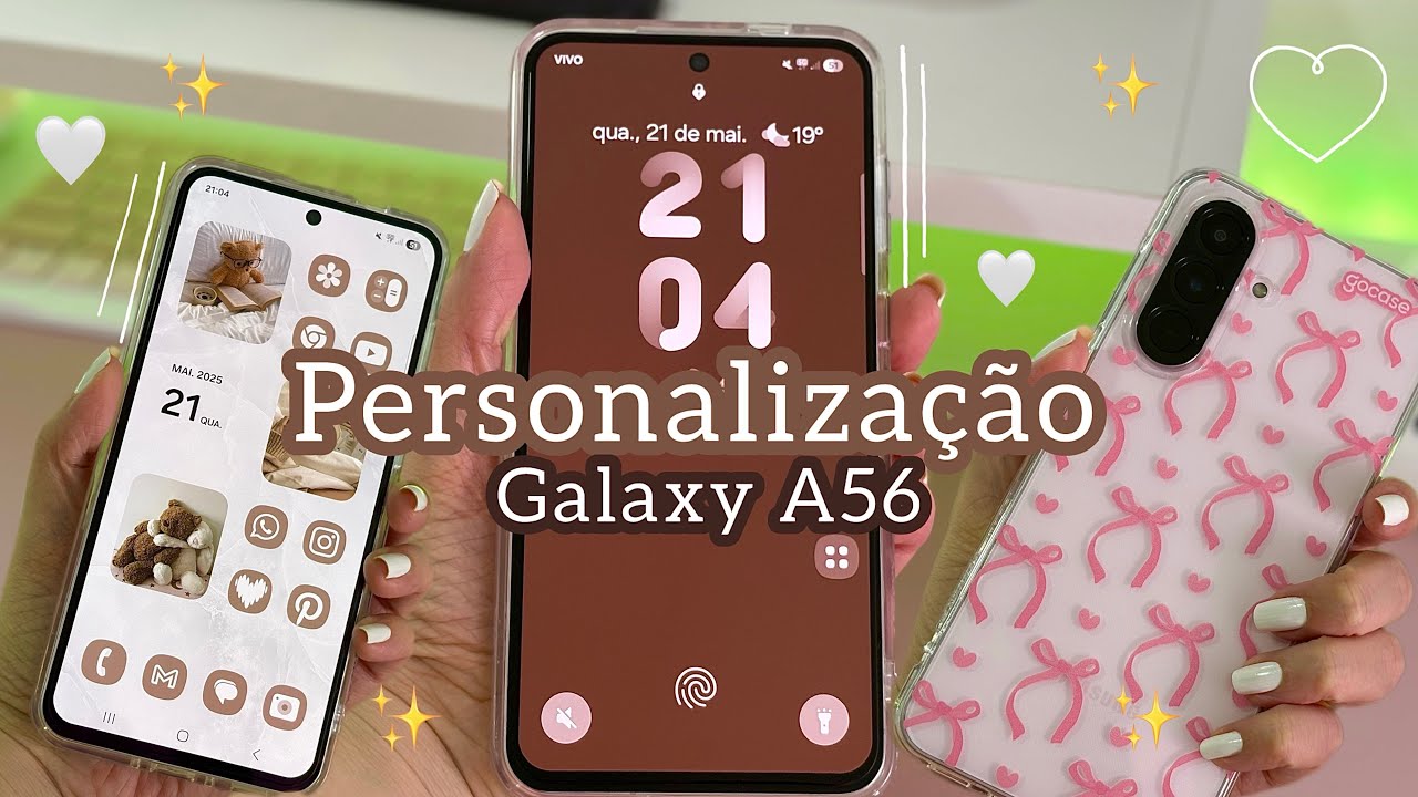 Personalização Clean no Galaxy A56 | Branco e Marrom 🤎🤍
