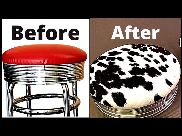 Duct Tape Upholstery - The Easiest Way to Recover Bar Stools * Mrs