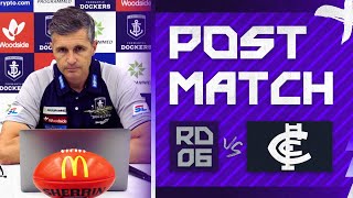 Justin Longmuir post match | Round 6 v Carlton