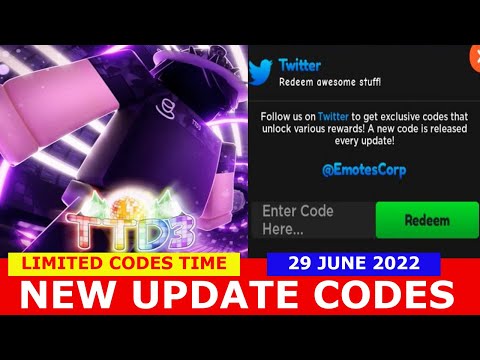 NEW UPDATE CODES [SUBWAY, +7 EMOTES] TTD 3 ROBLOX, LIMITED CODES TIME