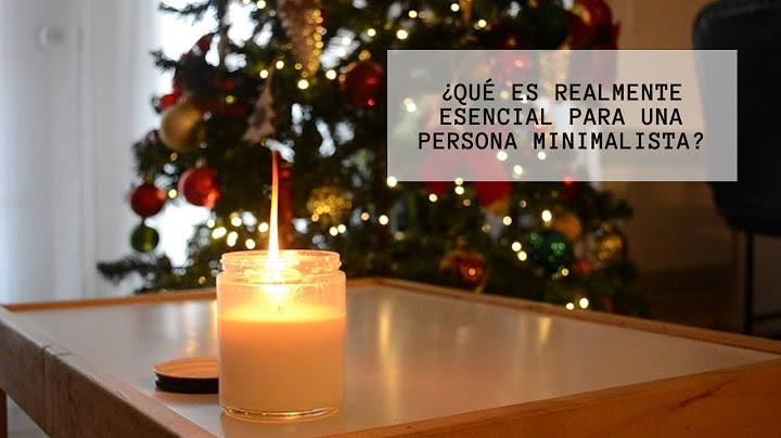 Las cosas esenciales para una persona  minimalista