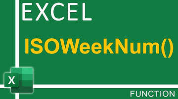 How To Use Excel ISOWeekNum Function | Excel Tutorial for Everyone