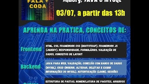 FALA + CODA - CRUD MVC com Bootstrap, Jquery, JAVA e MySQL