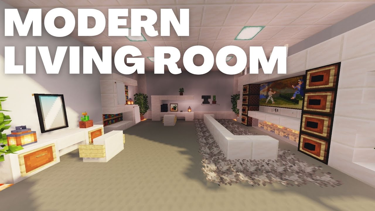 Modern Living Room Almond Goo Blueprint How To Build Minecraft Ideas Gamewith
