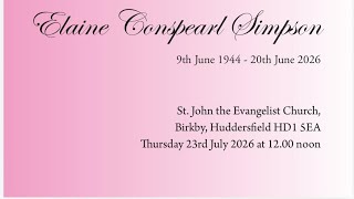 Elaine Conspearl Simpson s Funeral - Church Service