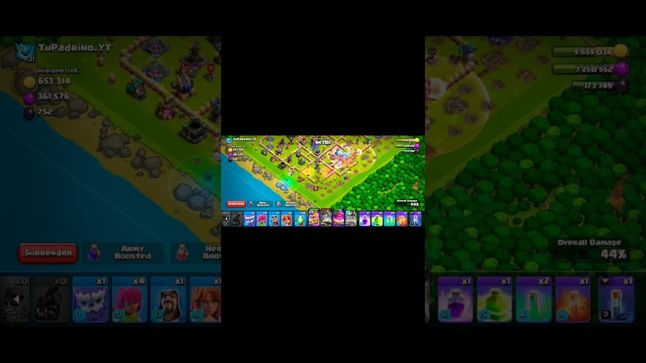 coc th18 vs 17 supper yeti smash 🗿💥