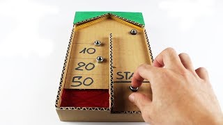 How to make Shuffleboard Game from Cardboard - Just5mins