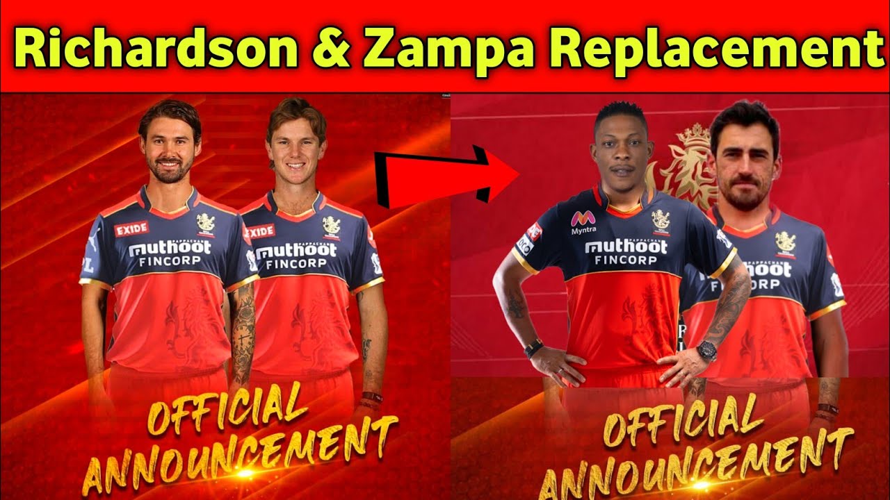 IPL 2021 - Kane Richardson & Adam Zampa Replacement - YouTube