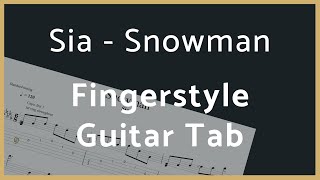 Sia Snowman Fingerstyle Guitar