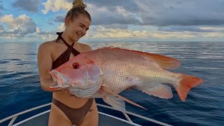 Fishing For GIANT Red Fish - Catch & Cook Smoking Recipe