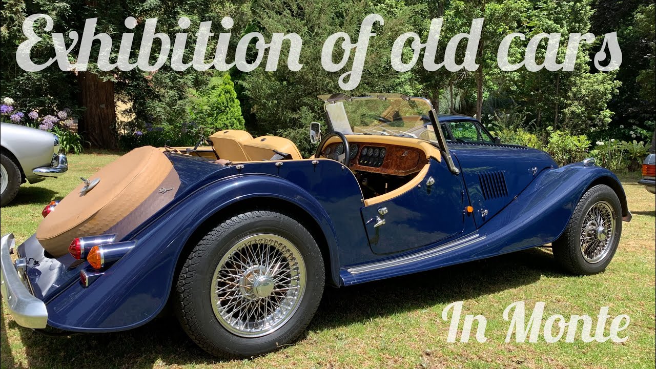 Exhibition of old cars in Monte, Madeira.