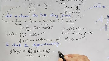 Continuous but not differentiable in complex Analysis 