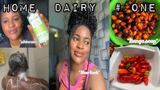 HOME DIARY #1 / Few days in my life ,cooking 🥘, Getting new braids ✔️, skincare Top up ✨