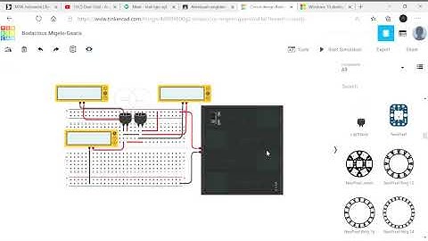 Mengukur arus dan tegangan menggunakan||TINKERCAD