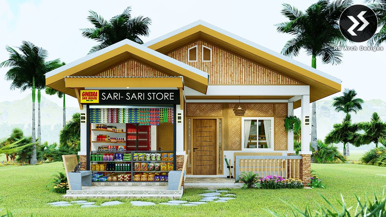 Amakan Small House Design With STORE 2 BEDROOMS 7 X 11 Meters 
