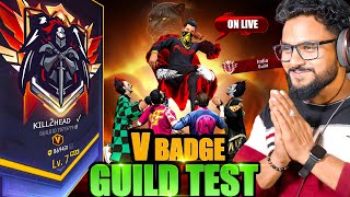 Biggest V Badge Guild Test On Live Free Fire Max