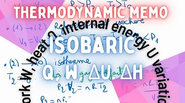 MEMO isobaric transformation: Work, heat, internal energy and enthalpy variations #thermodynamics