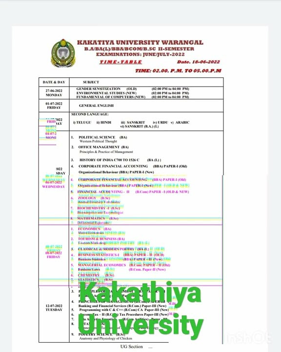 degree-exam-time-table-2-nd-sem-kakathiya-university-ku-time-table