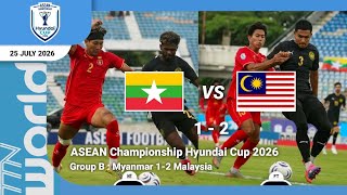 [English Language] Asean Championship Hyundai Cup 2026 - Group B :  Myanmar 1 - 2 Malaysia. screenshot 1
