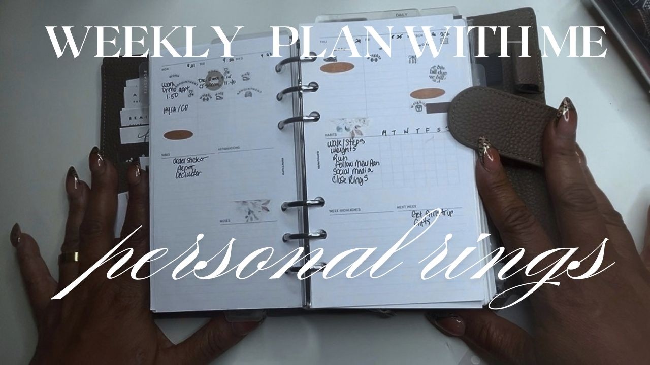 Thumbnail for WEEKLY PLAN WITH ME| PERSONAL RINGS | FITNESS PLANNER WEEKLY | PLANNER UPDATES