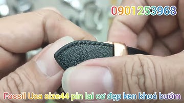 Fossil Usa size44 pin lai cơ độc lạ lộ máy 6kim thứ ngày 24h khoá bướm đẹp ken hiếm gặp - 1980k
