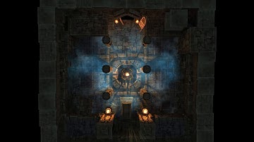 D&D Animated Encounter Battle Map - Dungeon Tomb Gridless