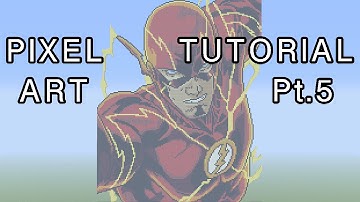 Minecraft Pixel Art Tutorial - The Flash Part 5