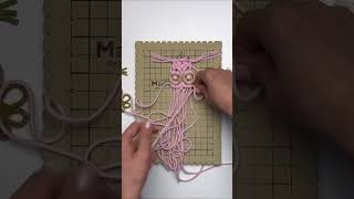 Macrame owl keychain #macrame #diy #macrametutorial #diymacrame #craft #tutorial #owl #shorts #made