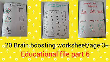 20 Brain boosting worksheet/age 3+/part 6/enhance reasoning and logical thinking